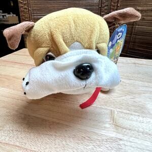 Kellytoy Animal Pals Bulldog Plush, Tan & White Dog Stuffed Animal